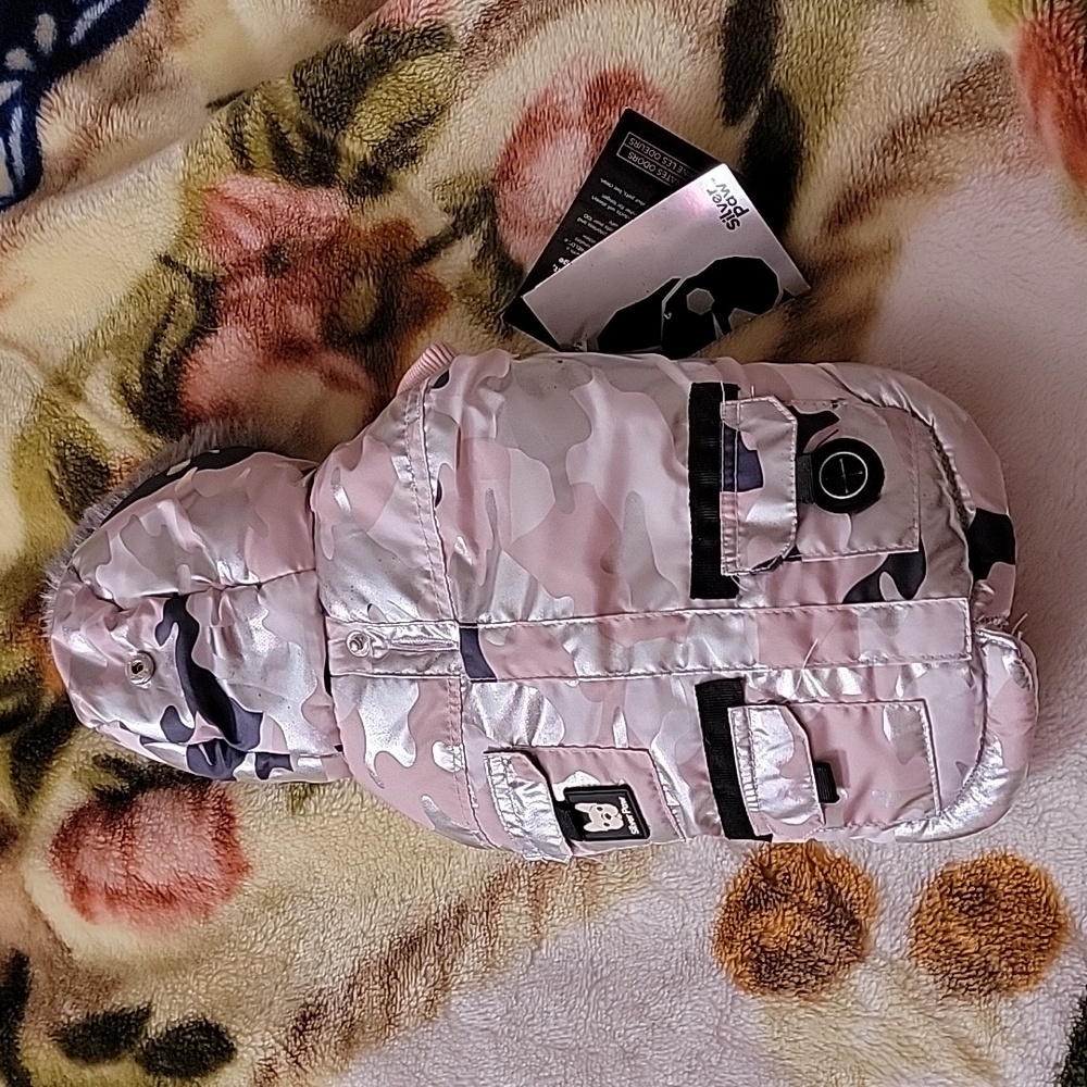Silver Paw camo dog coat